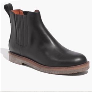 Madewell Black Leather Ray Chelsea Boots